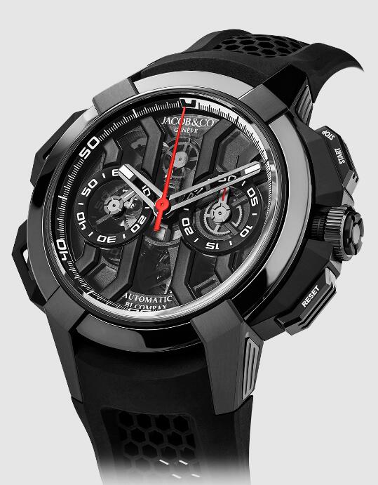 Jacob & Co EC400.21.AB.AB.A EPIC X CHRONO BLACK TITANIUM CERAMIC BLACK BEZEL replica watch